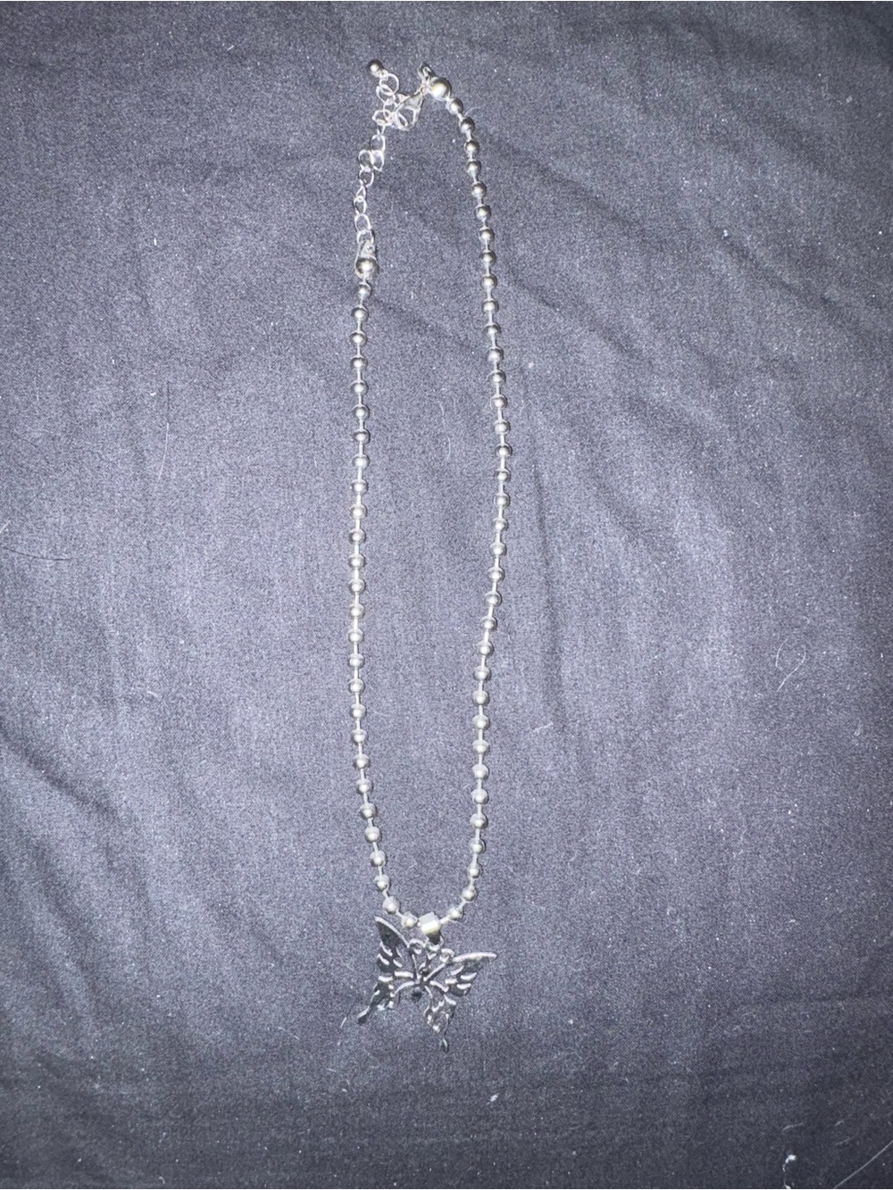 Spencer's Silver Butterfly Bubble Chain
